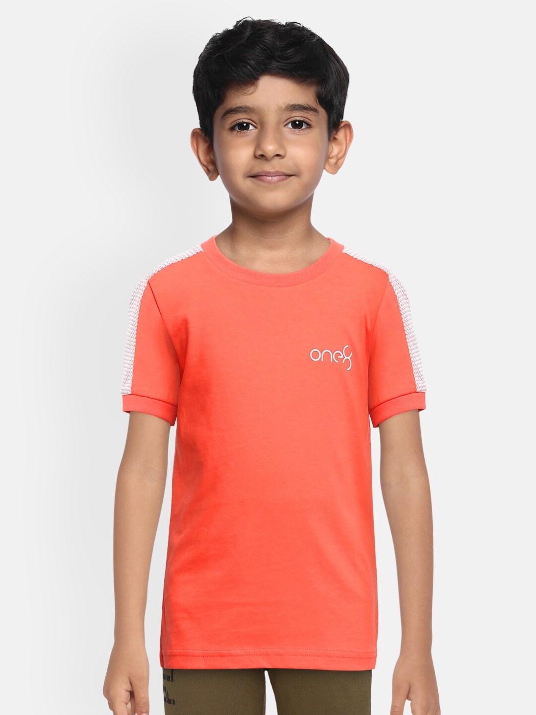 

Puma Boys Coral Orange Solid Round Neck Pure Cotton T-shirt
