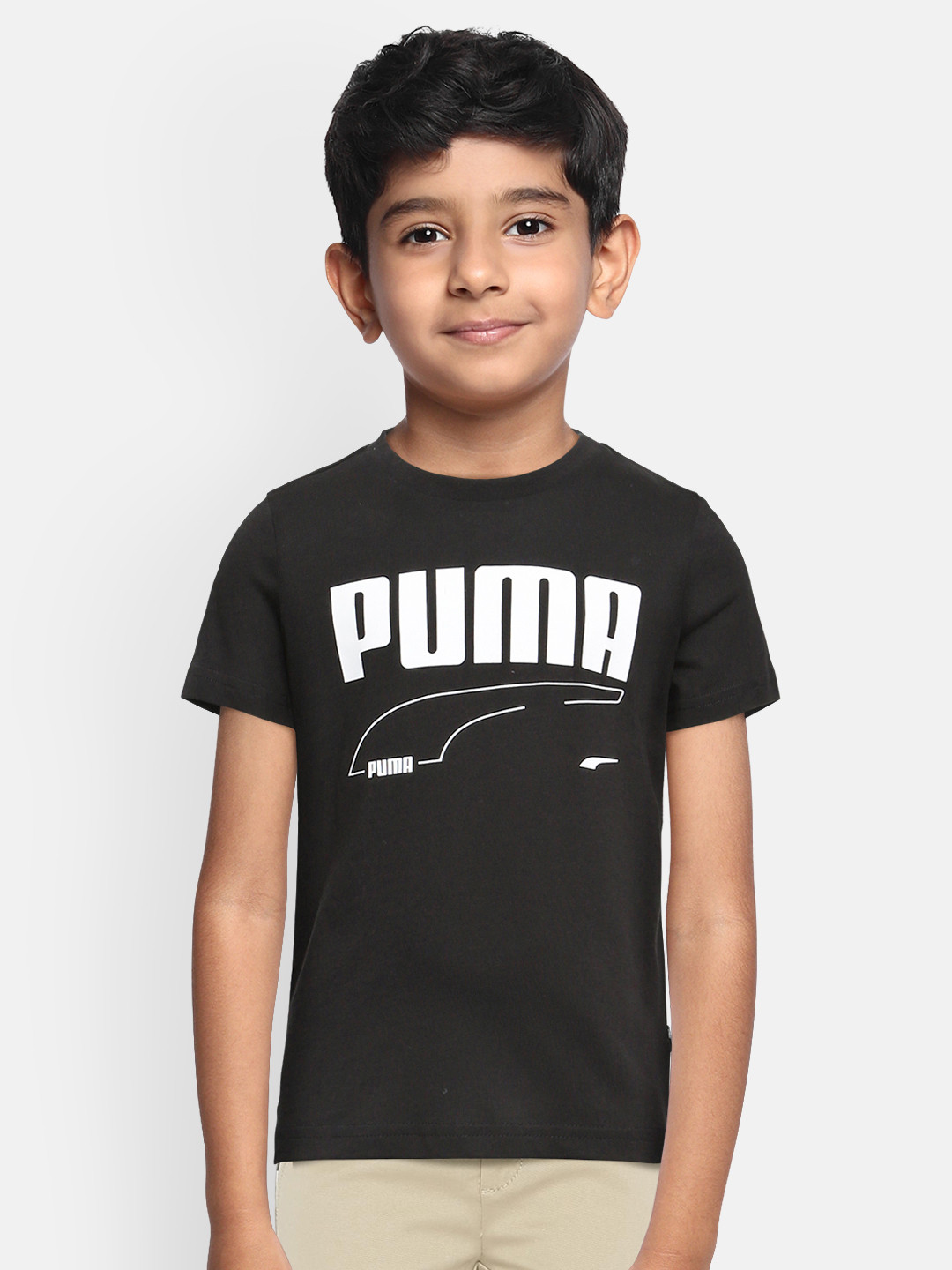 

Puma Boys Black Printed Rebel T-shirt