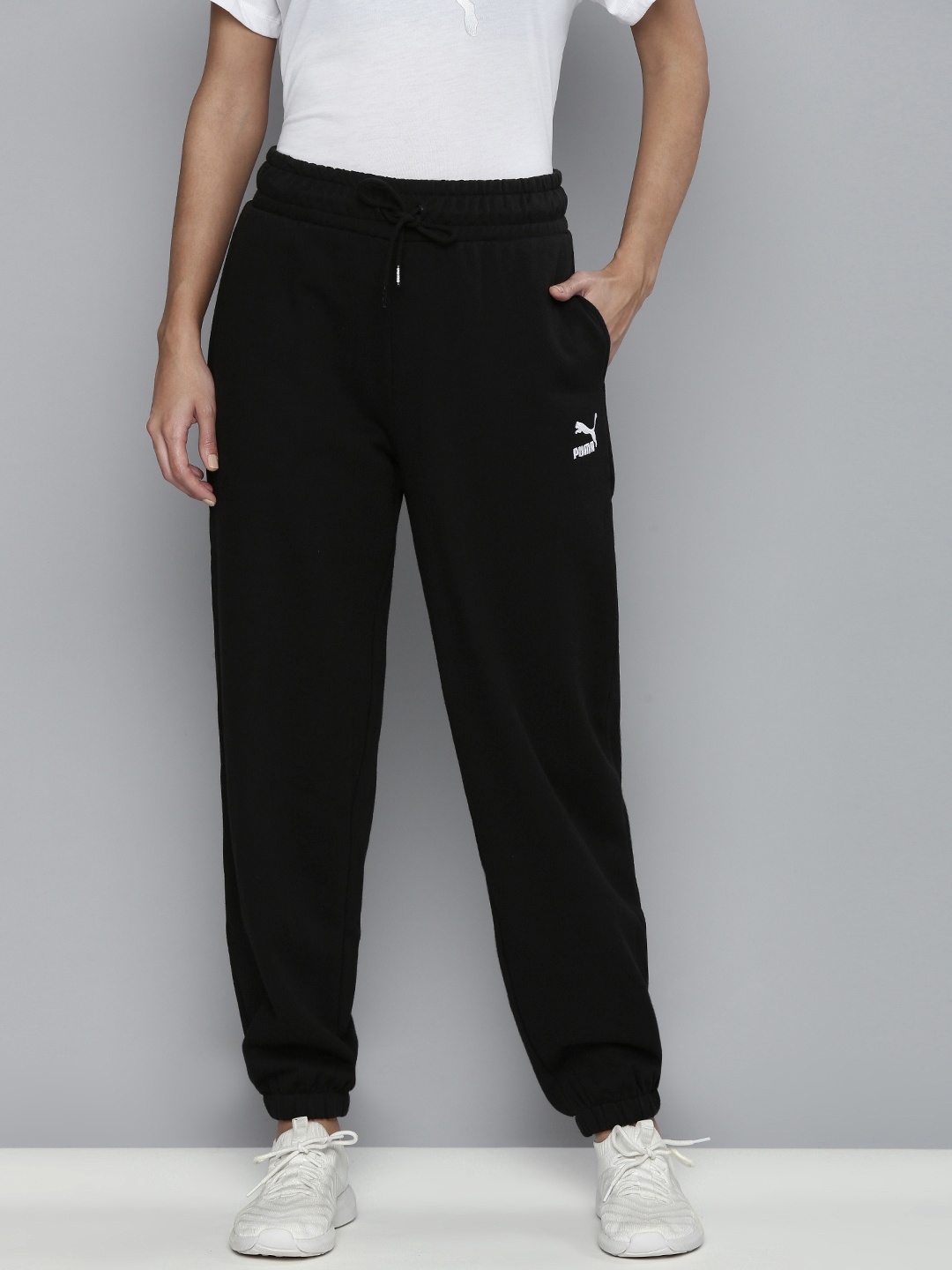 

Puma Women Black Solid Classic Relaxed Fit Joggers