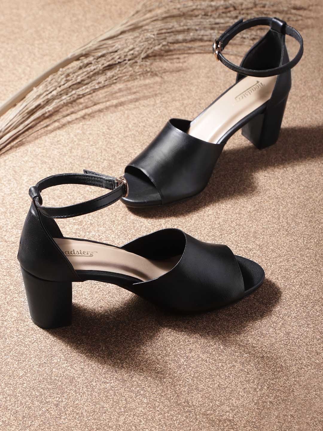 

The Roadster Lifestyle Co Women Black Solid Block Heels