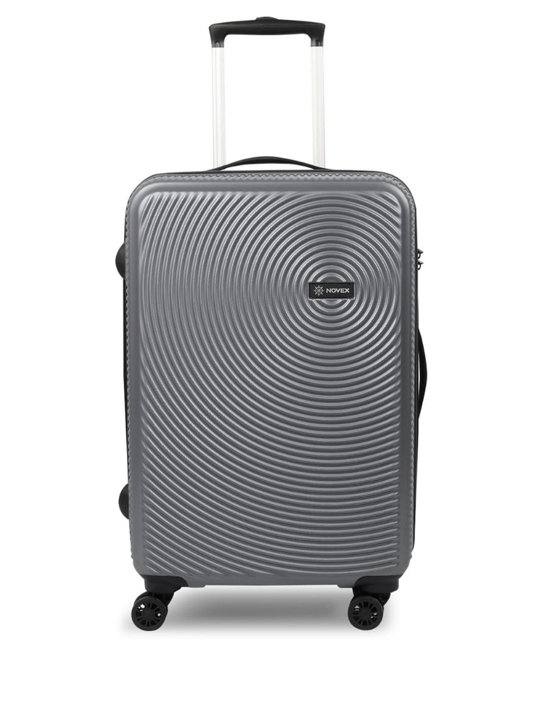 

NOVEX Unisex Grey Textured Hard-Sided Medium Trolley Bag