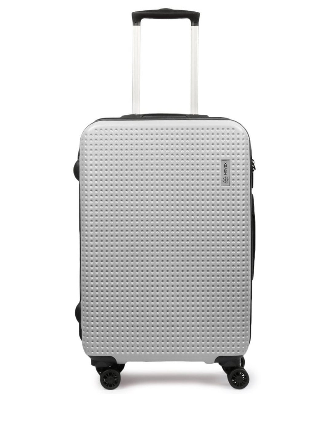 

NOVEX Unisex Silver-Toned Textured Hard-Sided Cabin Suitcase Trolley Bag