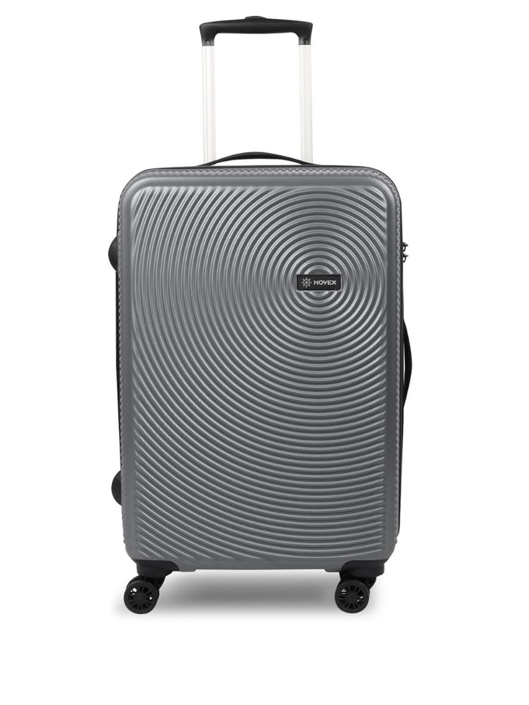

NOVEX Unisex Grey Textured Hard-Sided Cabin Suitcase Trolley Bag