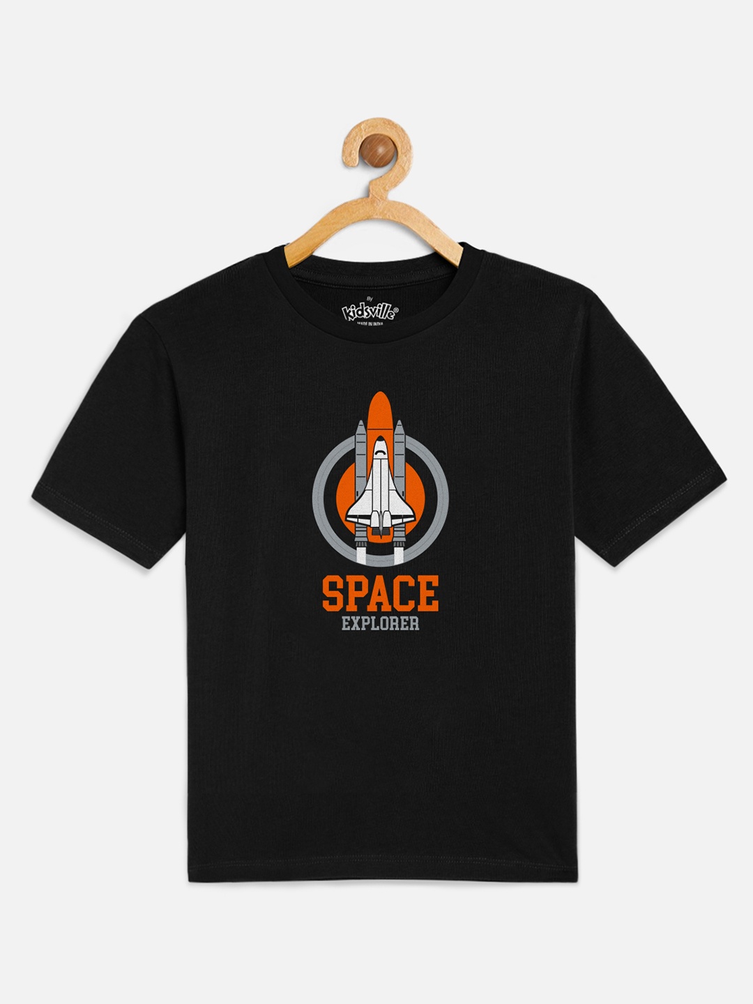 

Kids Ville Nasa Printed Black Tshirt for Boys