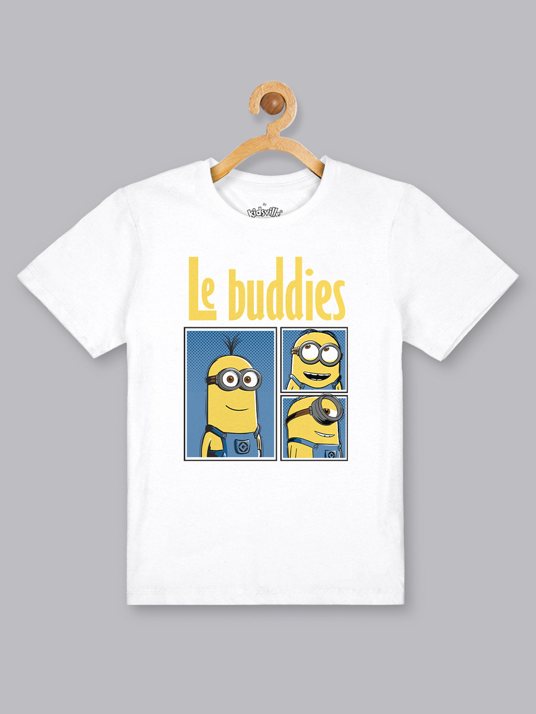 

Kids Ville Minions Printed White Tshirt for Boys