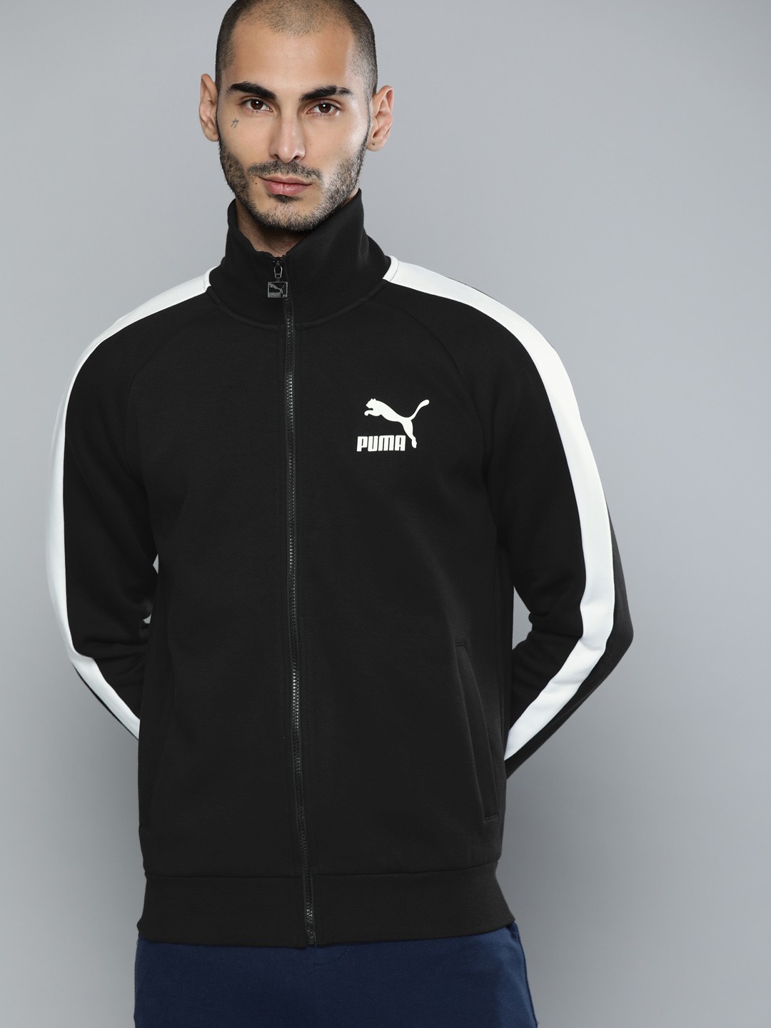 

Puma Men Black Solid Quilted Track Sustainable Jacket