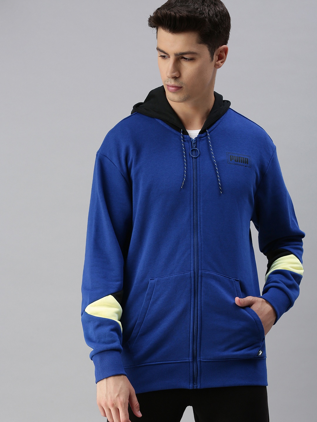 

Puma Men Blue REBEL FZ Hoodie Sporty Jacket