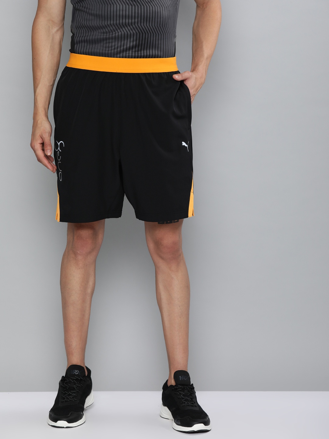 

one8 x PUMA Men Black Solid ACTIVE Woven Regular Fit Sports Shorts