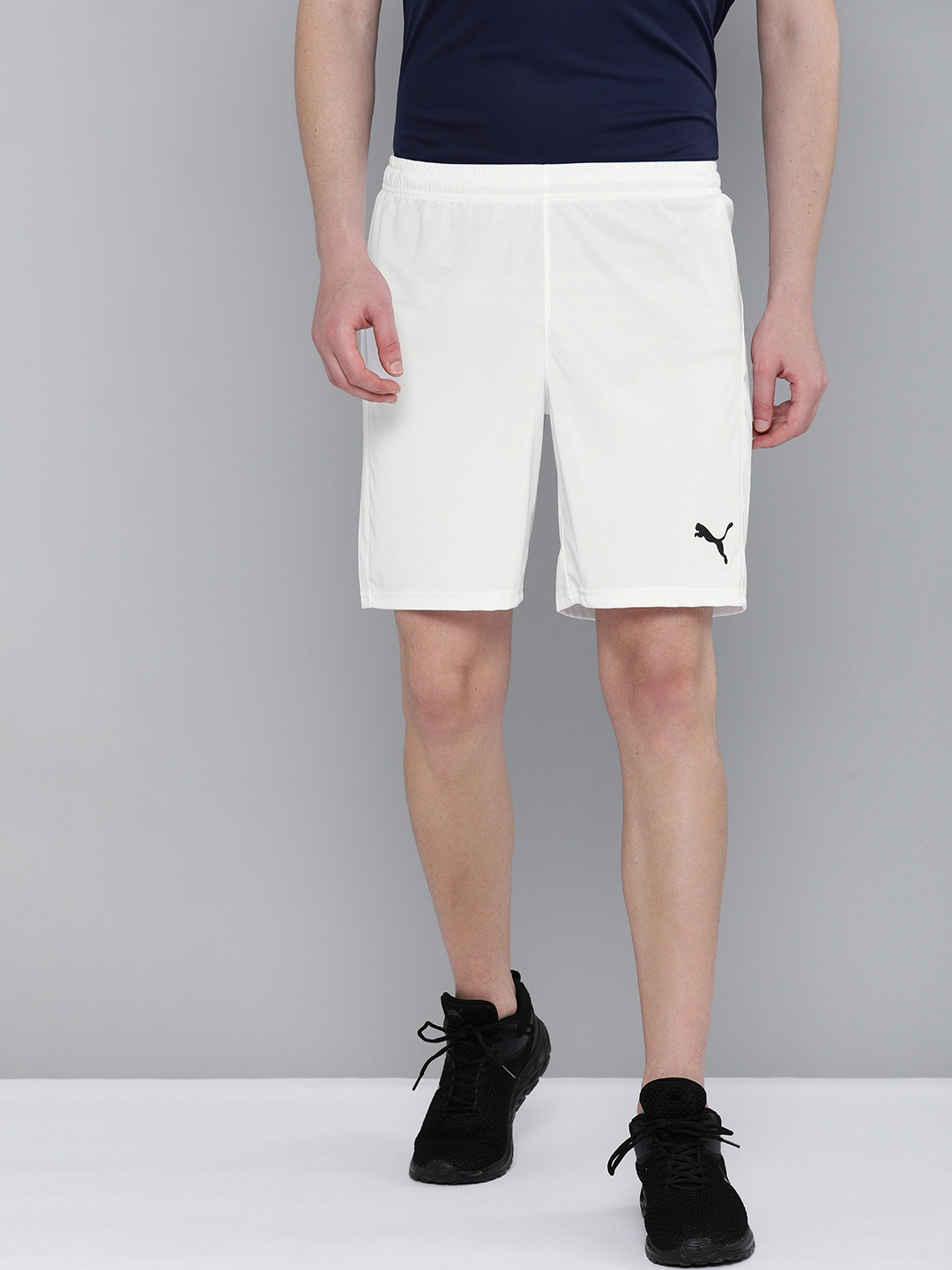 

Puma Men White Solid Regular Fit Football Shorts