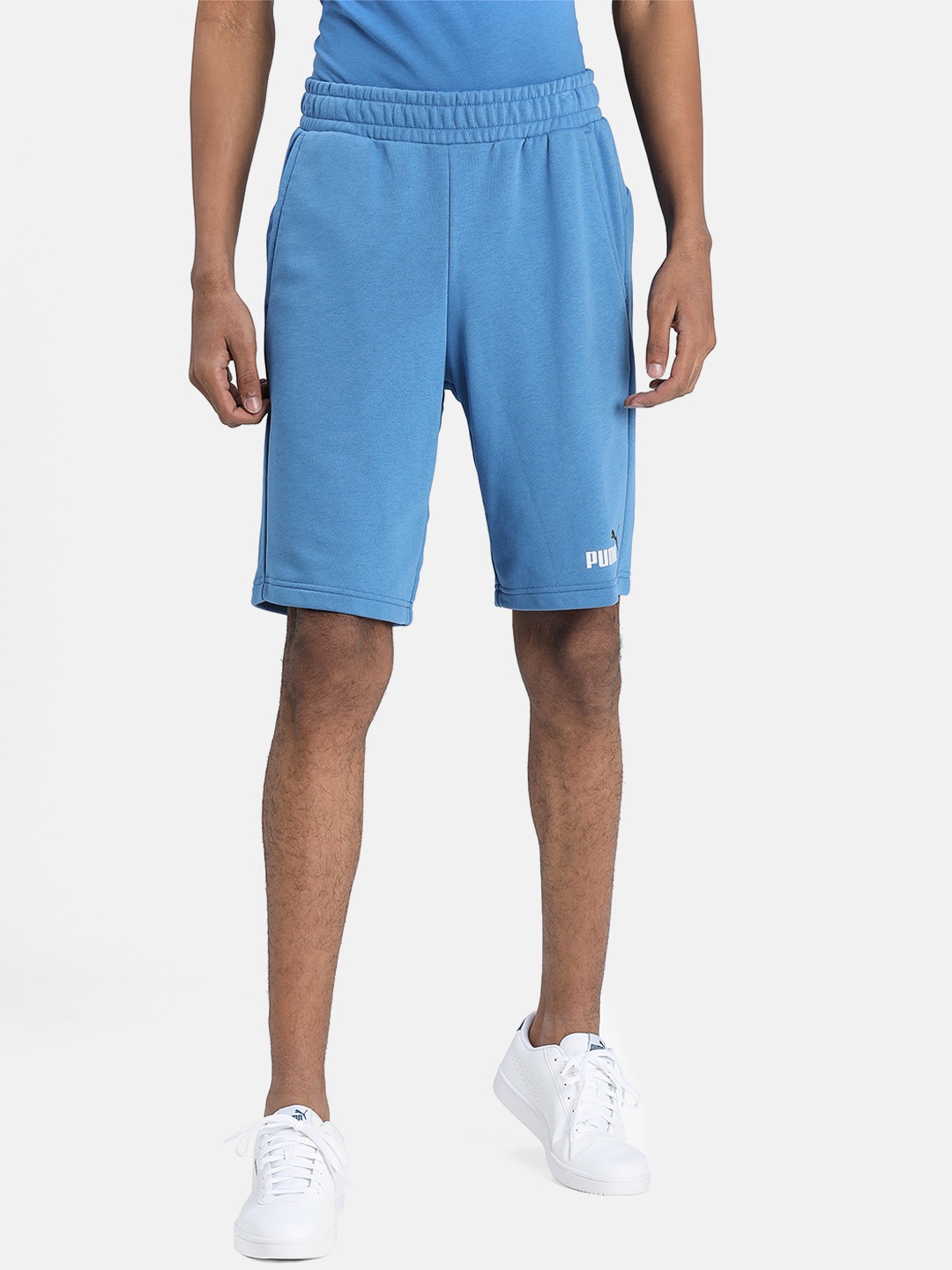 

Puma Men Blue Solid ESS+ 2 Col Sustainable Shorts 10" Regular Fit Sports Sustainable Shorts