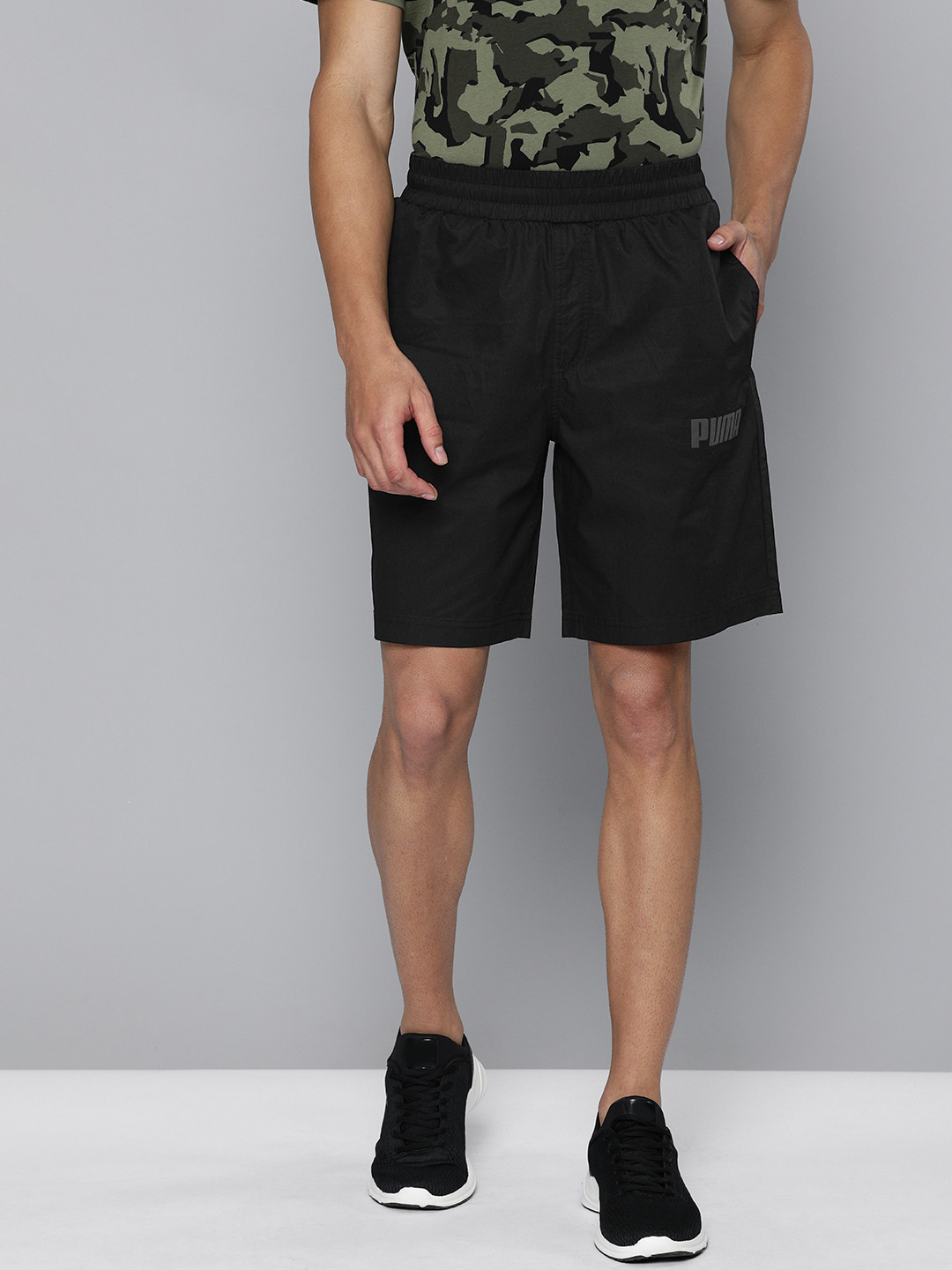 

Puma Men Black Solid MODERN BASICS Regular Fit Shorts