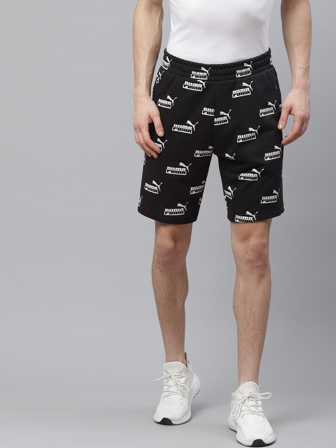 

Puma Men Black & White Amplified All Over Print 9'' Regular Fit Sports Shorts