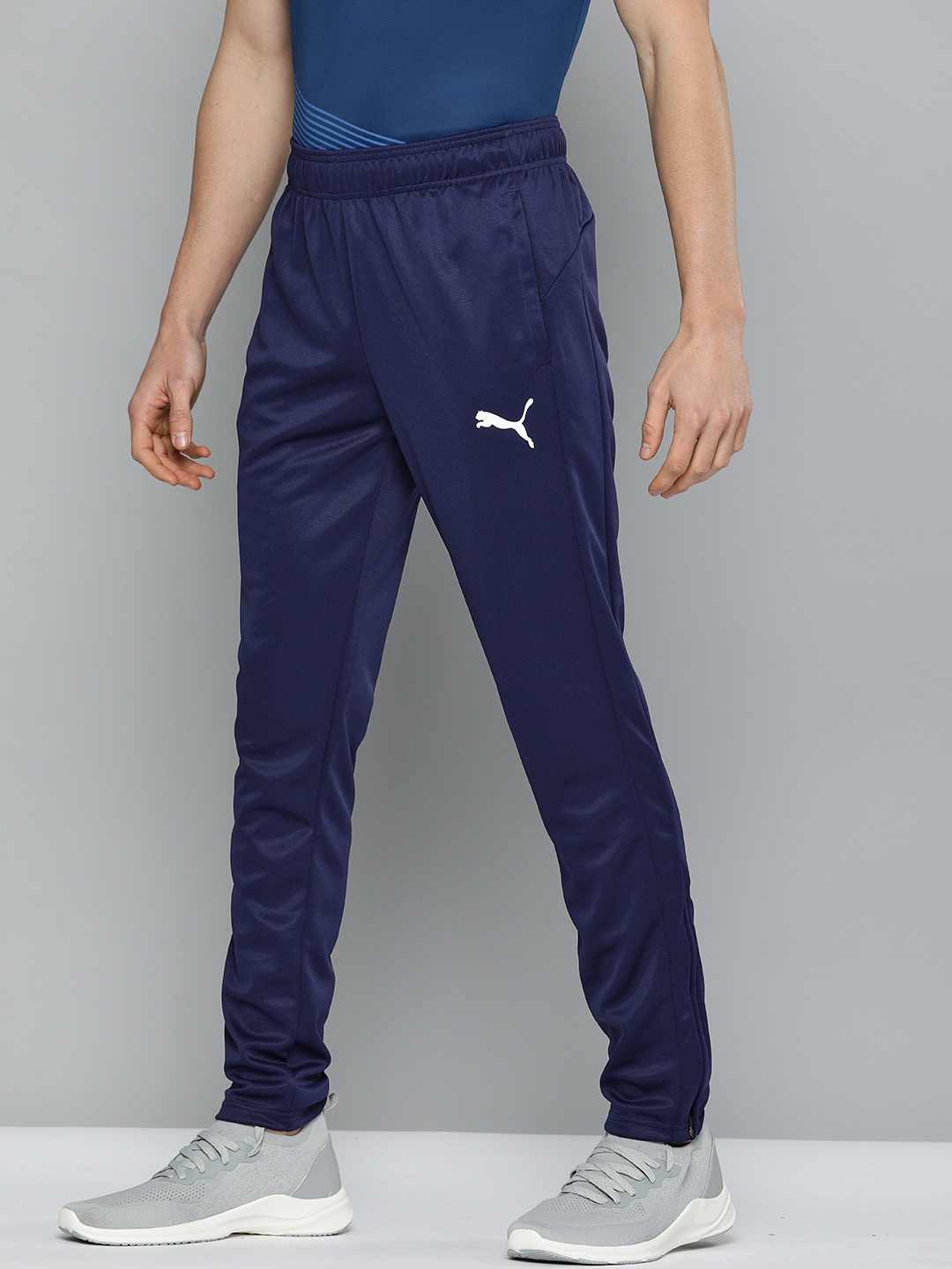 

Puma Active Navy Blue Solid Slim Fit Dry-Cell Tricot Sustainable Pants