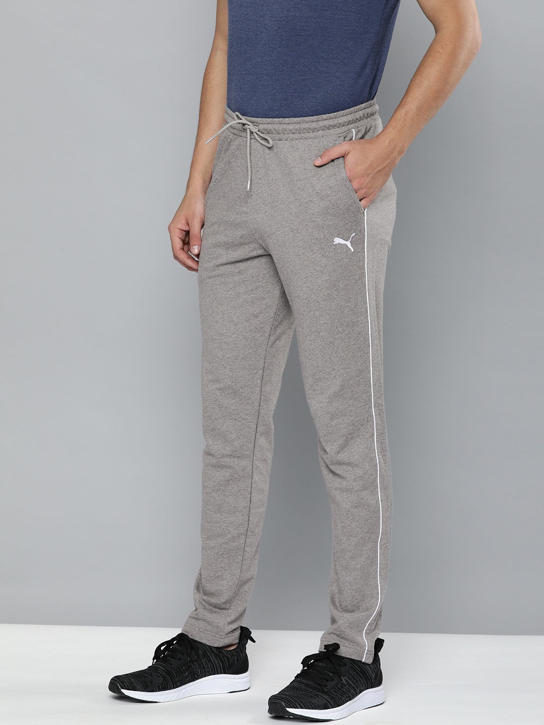 

Puma Men Slim Fit Solid Slub Sweatpants Track Pants, Grey