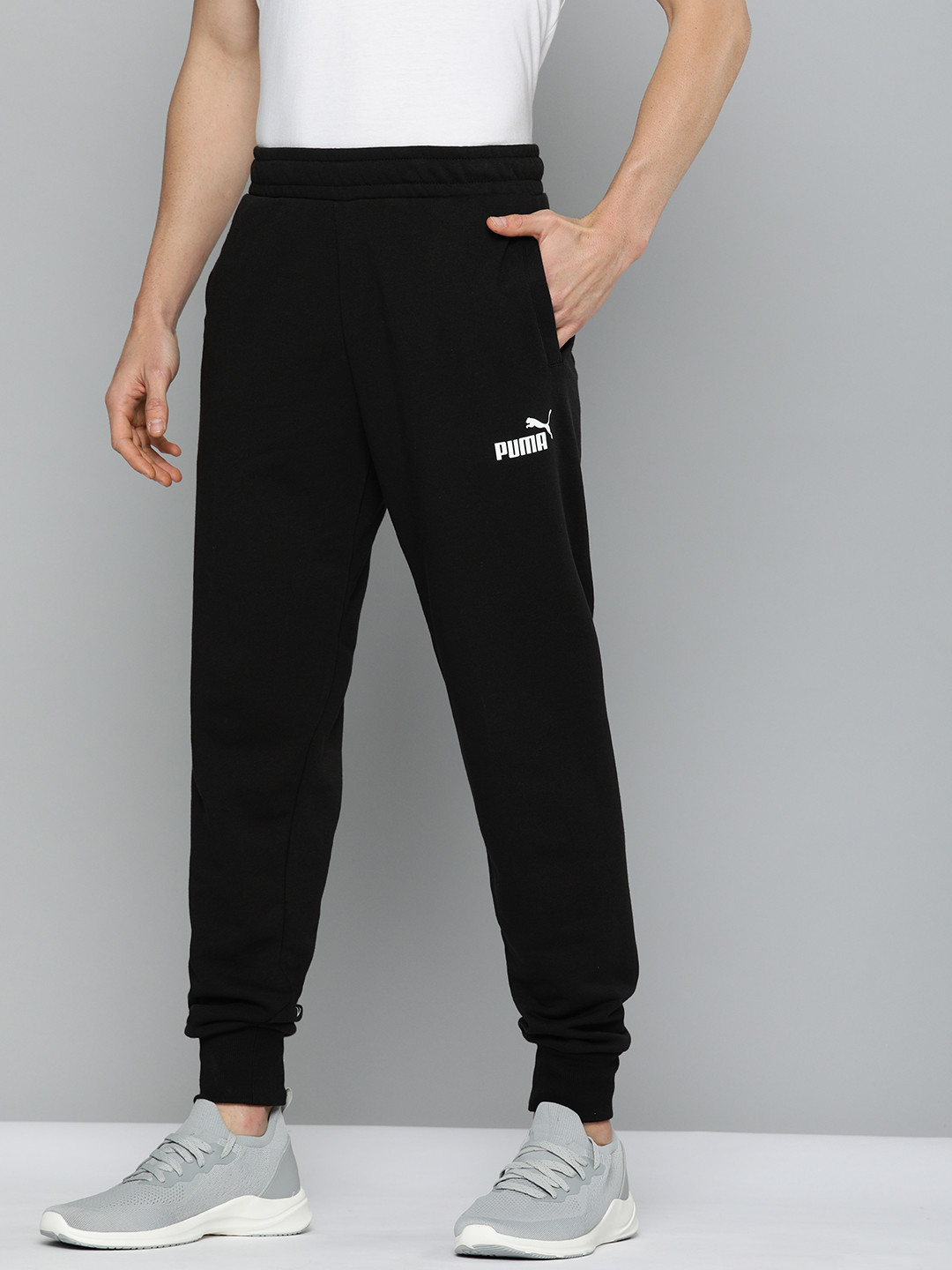

Puma Black Big logo Printed Slim Fit Pants Joggers