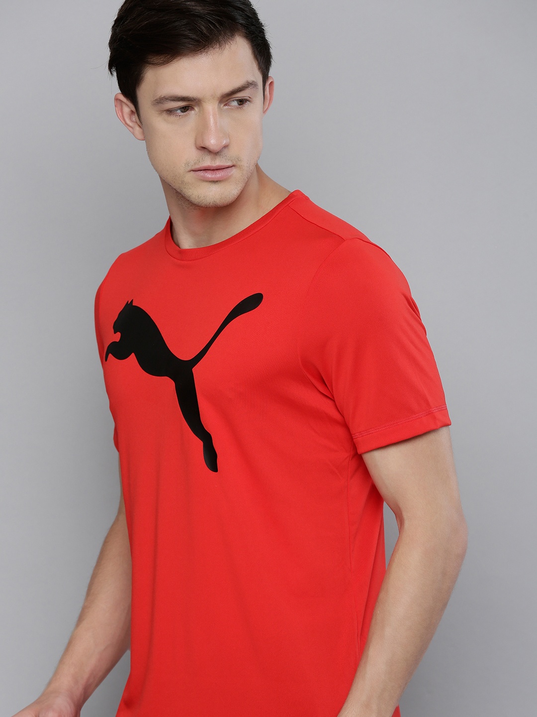 

Puma Men Red Printed ACTIVE Big Logo dryCELL T-shirt