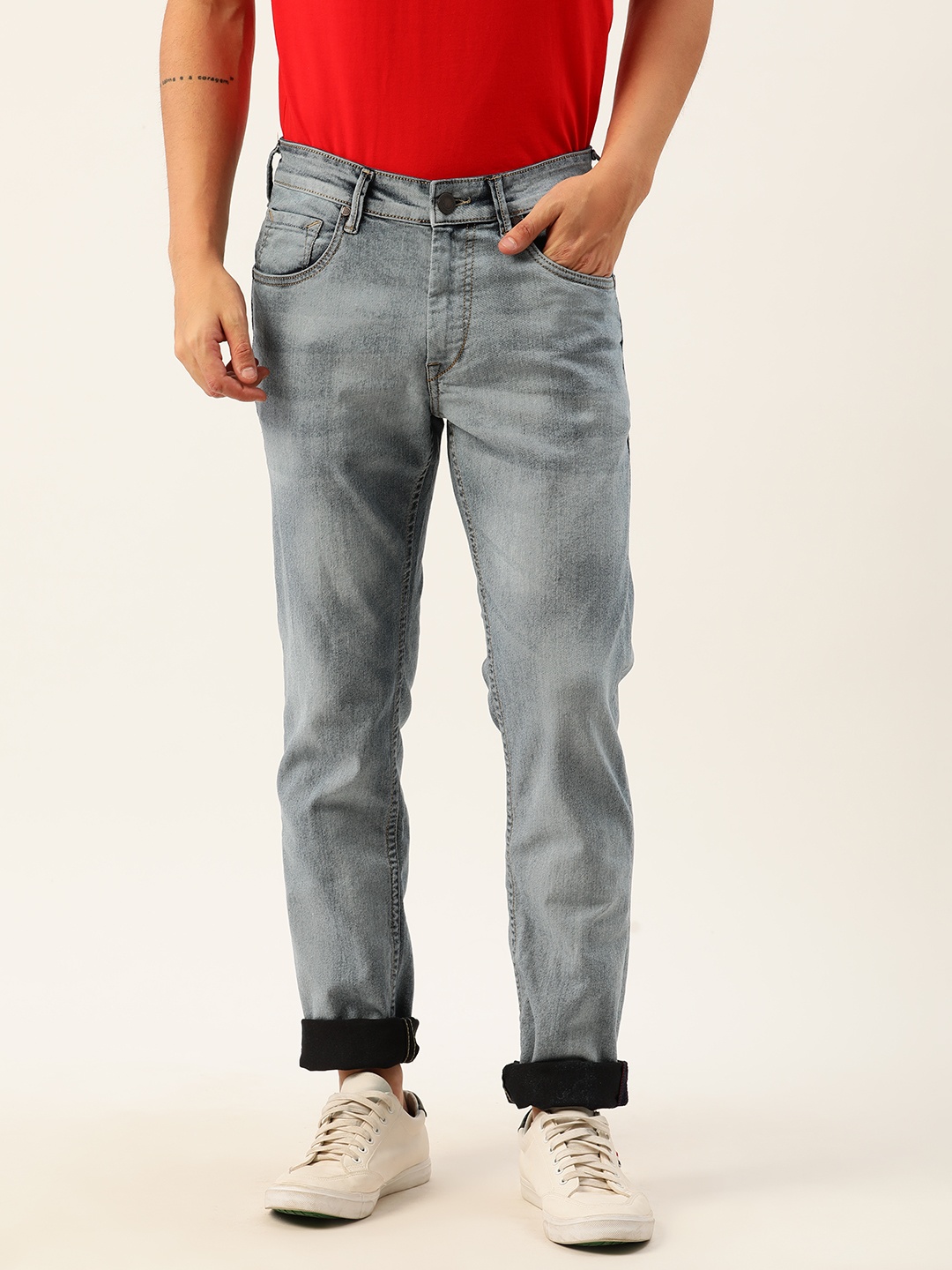 

Moda Rapido Men Blue Regular Fit Mid-Rise Clean Look Stretchable Jeans