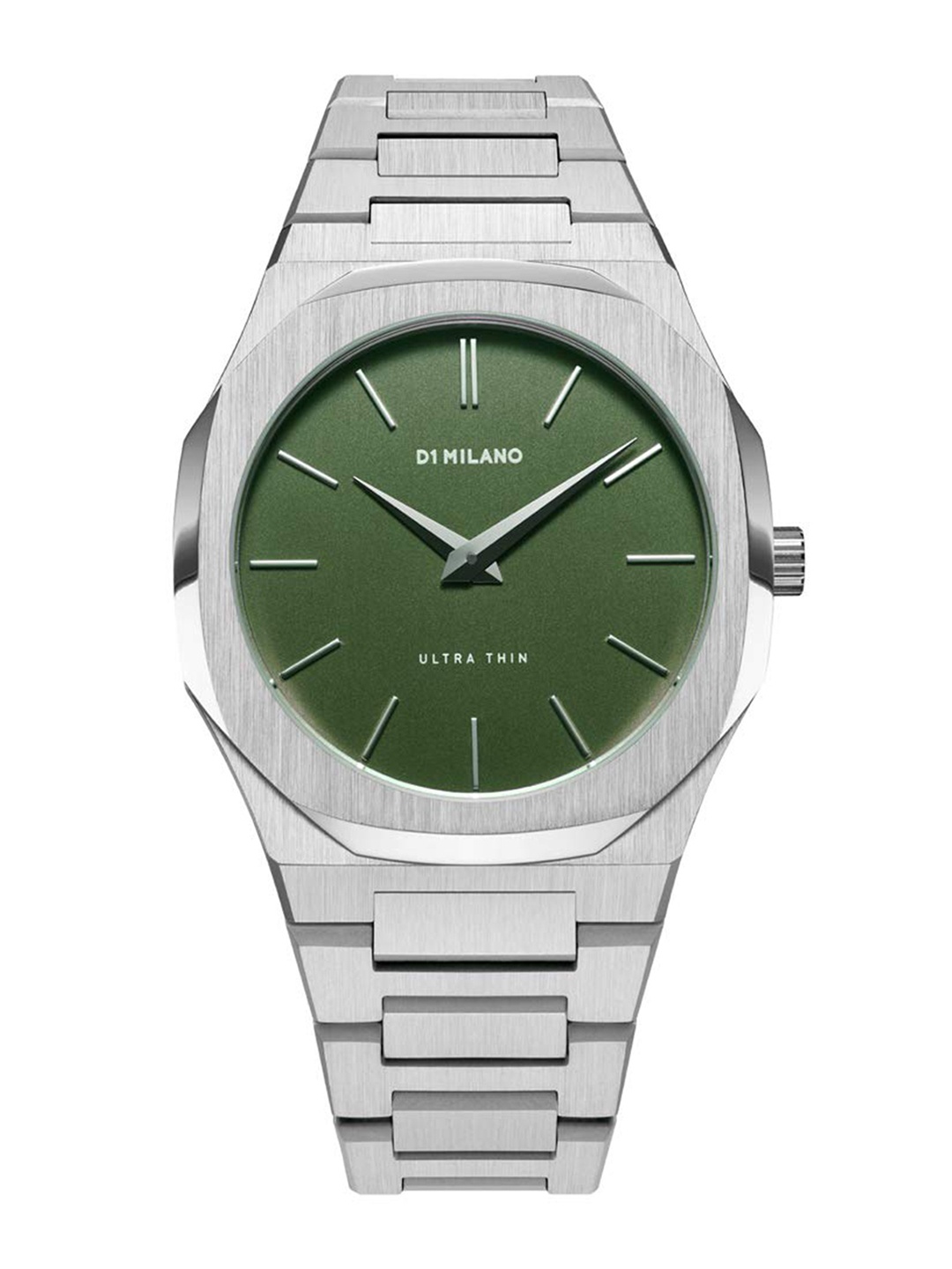 

D1 Milano Moss Ultra Thin Bracelet With Vertical- Brush Finishing Dial Men Watch-UTBJ06, Green