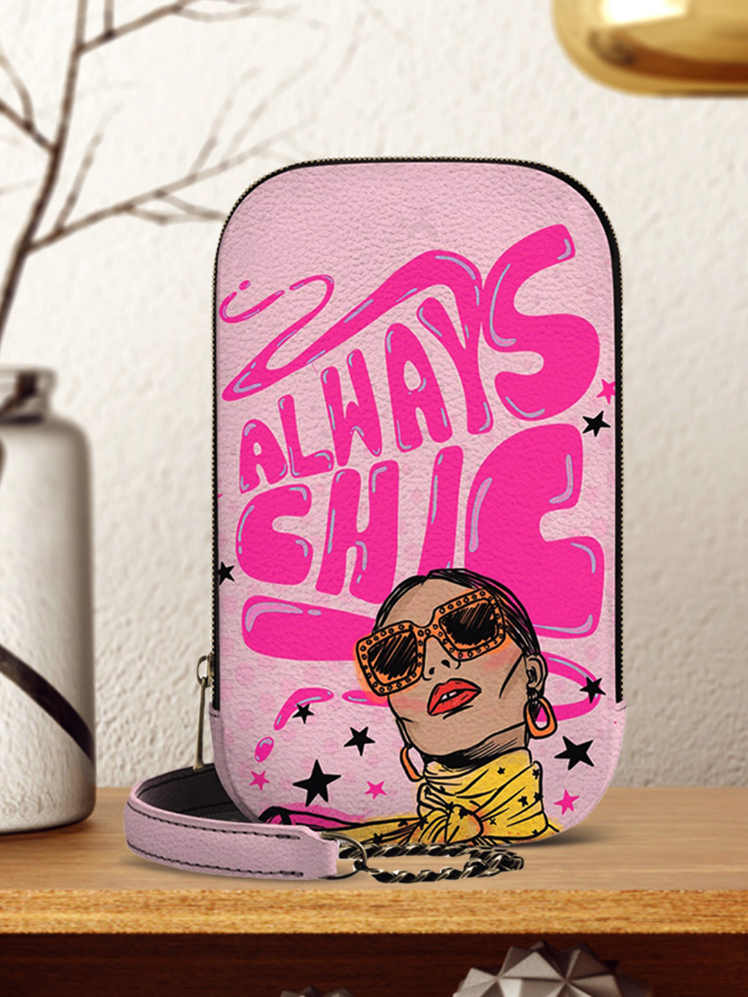 

DailyObjects Pink Printed Crossbody Bag