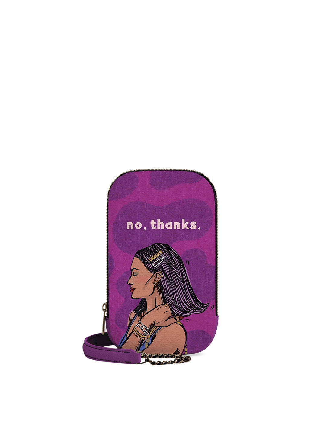 

DailyObjects Purple Printed Sling Bag