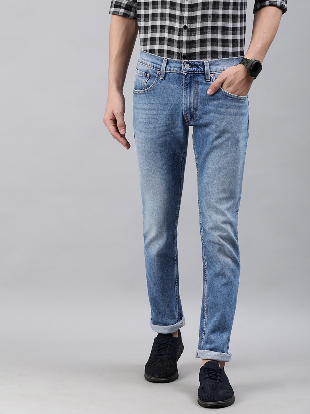 

Levis Men Blue 65504 Skinny Fit Heavy Fade Stretchable Jeans
