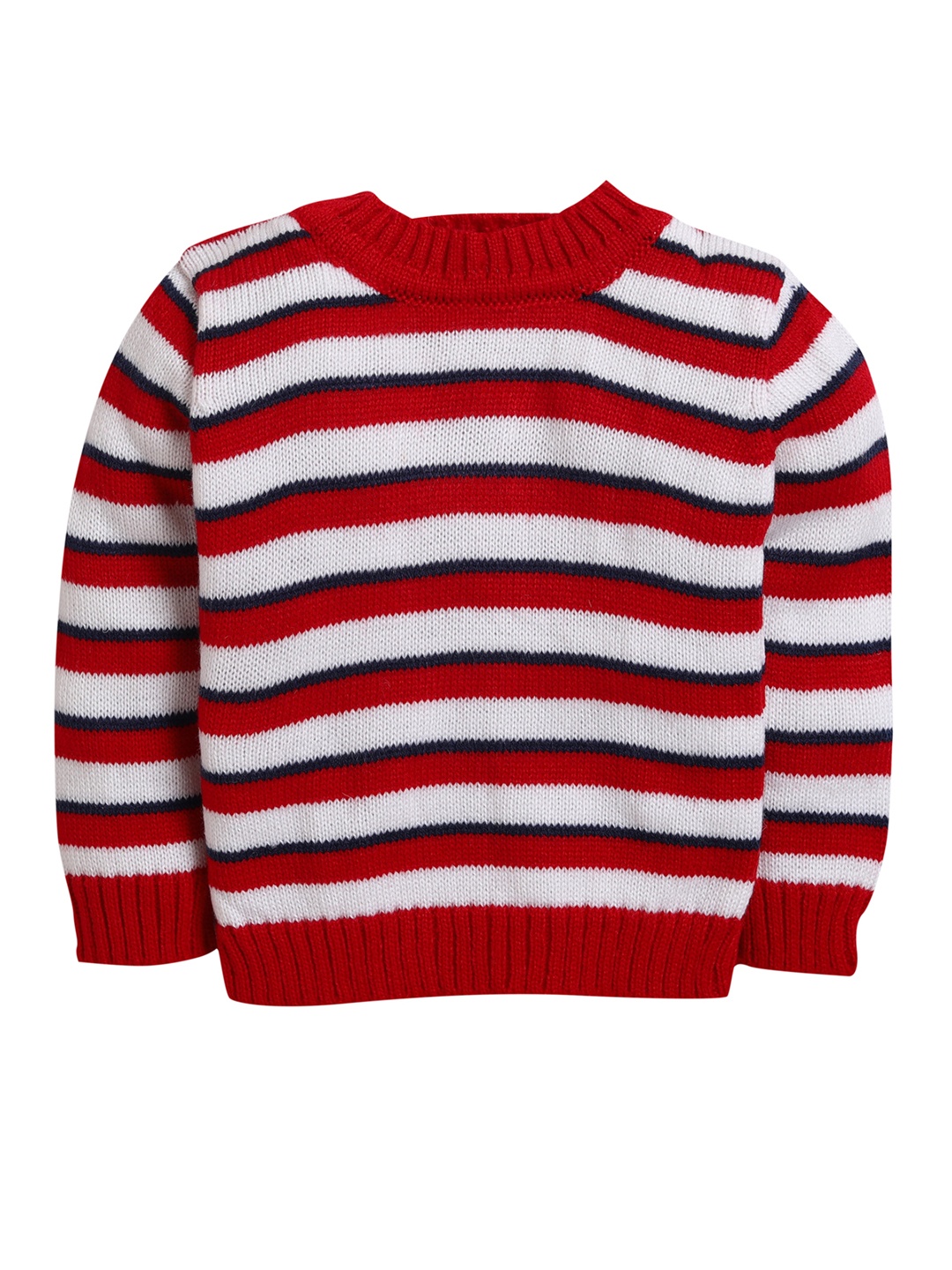 

Little Angels Unisex Kids Red Striped Pullover Sweater