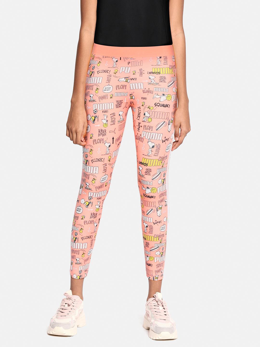 

PUMA X PEANUTS Girls Peach Coloured Printed Tights