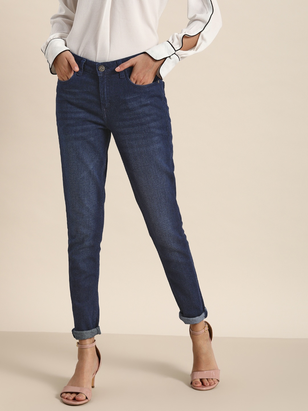 

all about you Women Blue Slim Fit Mid-Rise Clean Look Stretchable Jeans