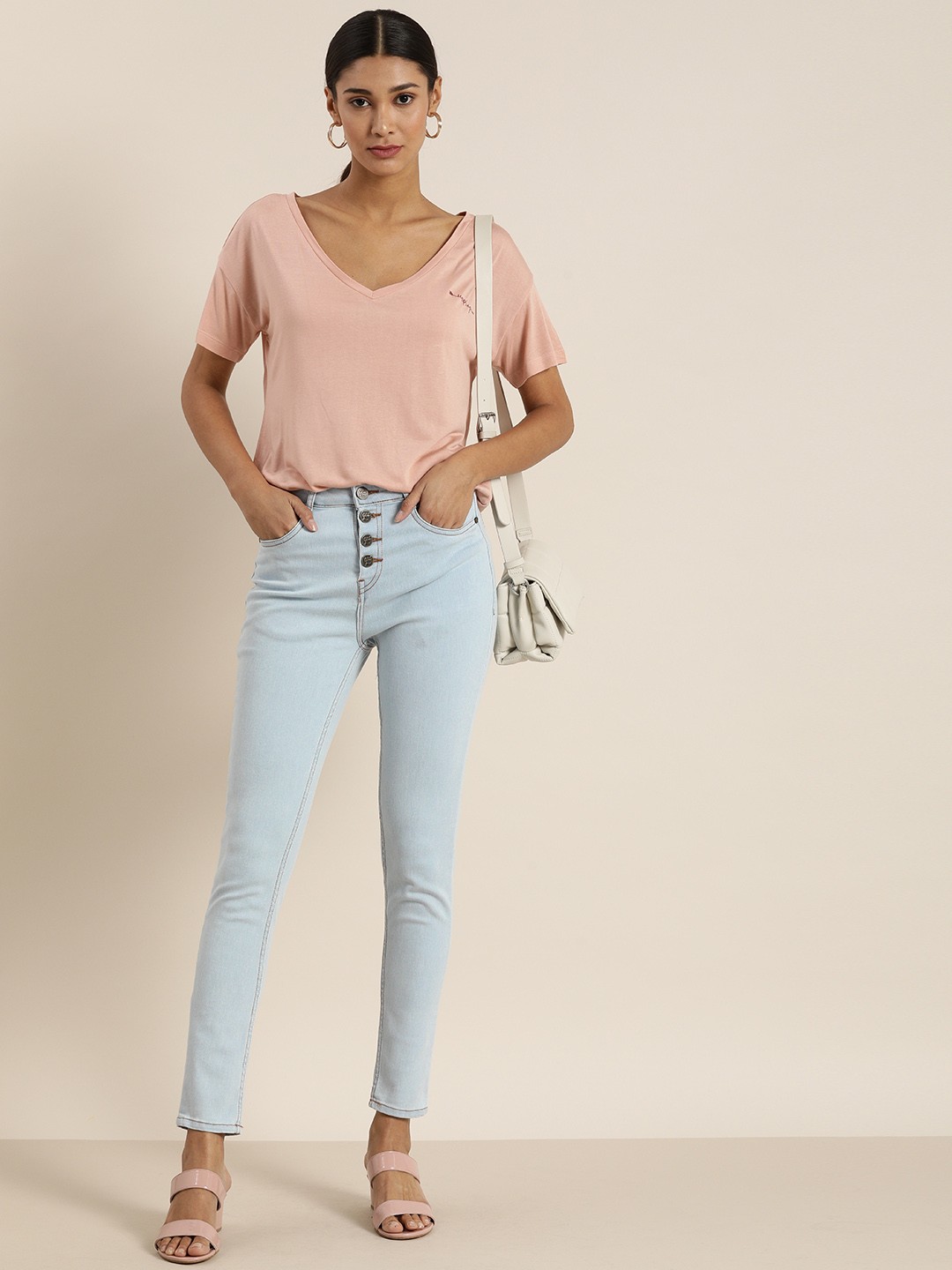 

all about you Women Indigo Skinny Fit High-Rise Jeans, Blue