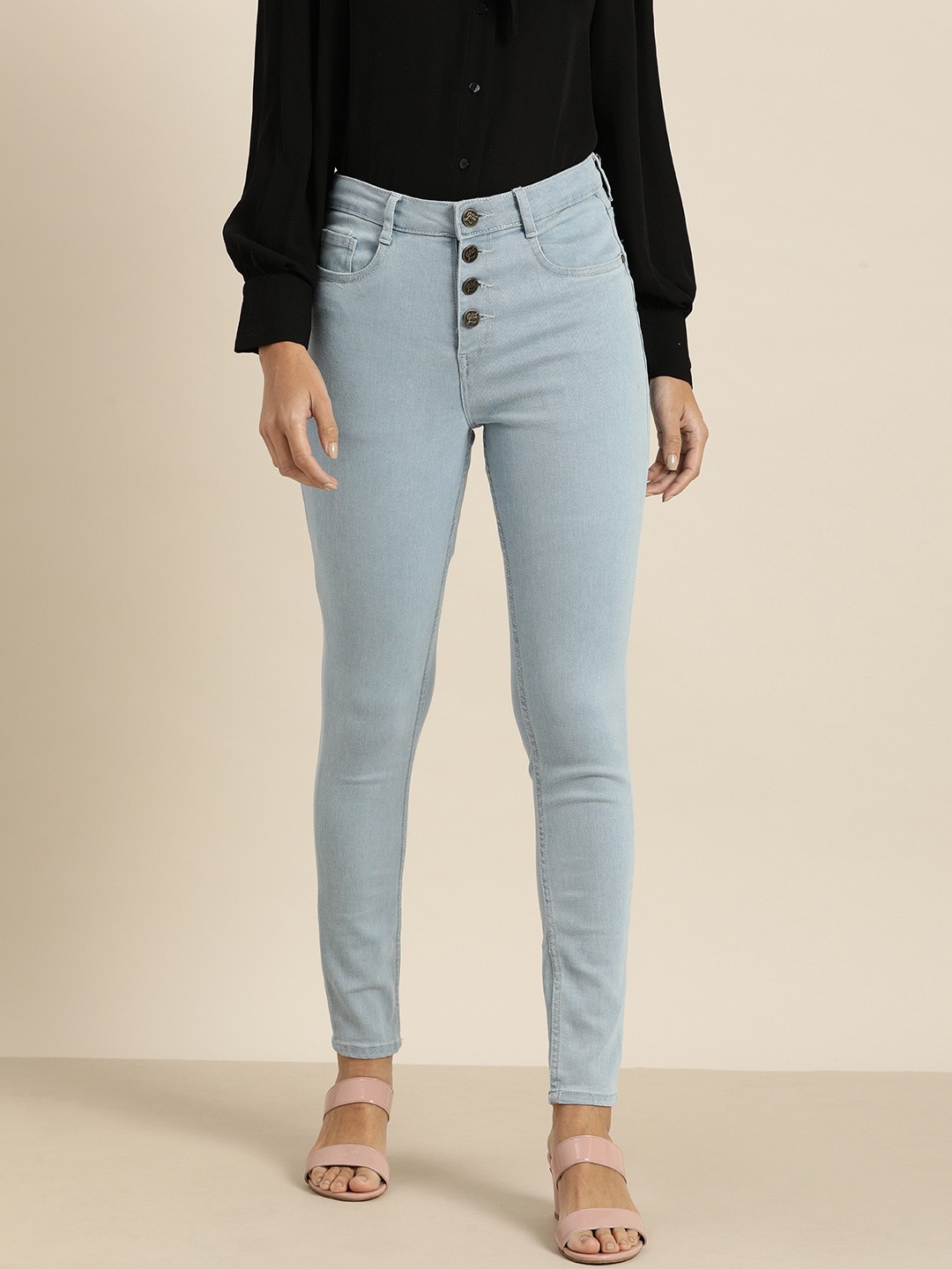 

all about you Women Blue Regular Fit Mid-Rise Clean Look Stretchable Jeans