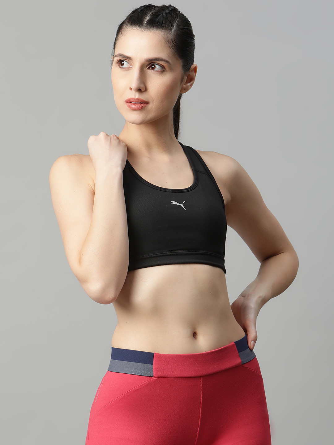 

Puma Women Black Solid Mild Impact 4Keeps Training Bra