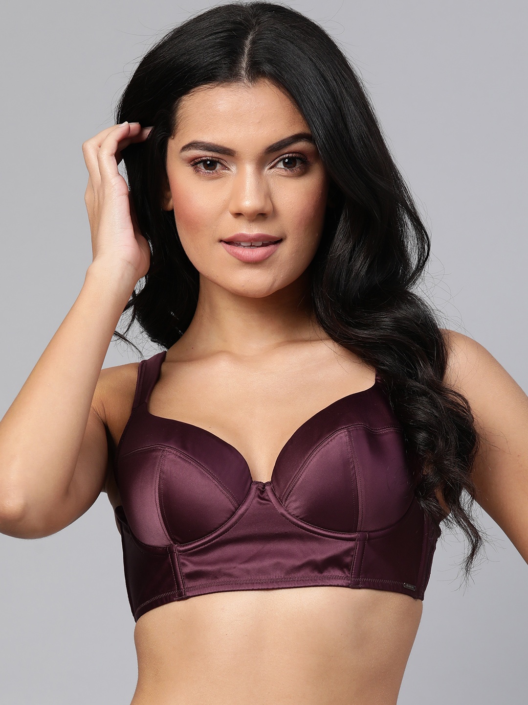 

Marks & Spencer Burgundy Satin Finish Underwired Lightly Padded Everyday Bra T816406