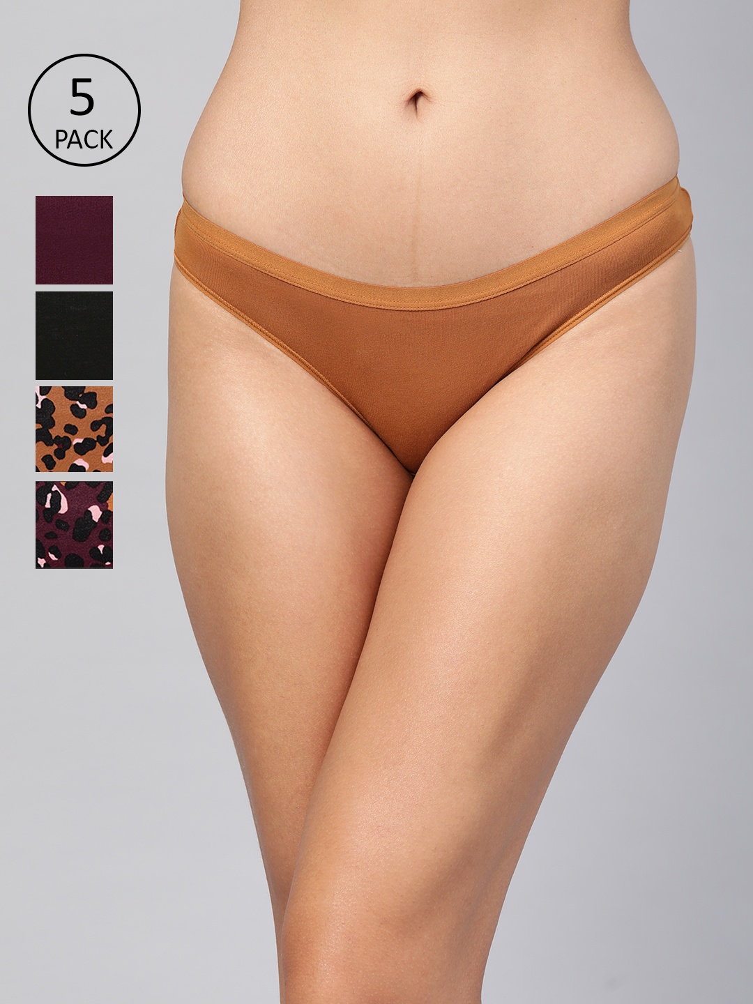 

Marks & Spencer Women Pack Of 5 Bikini Briefs T614005X, Mustard