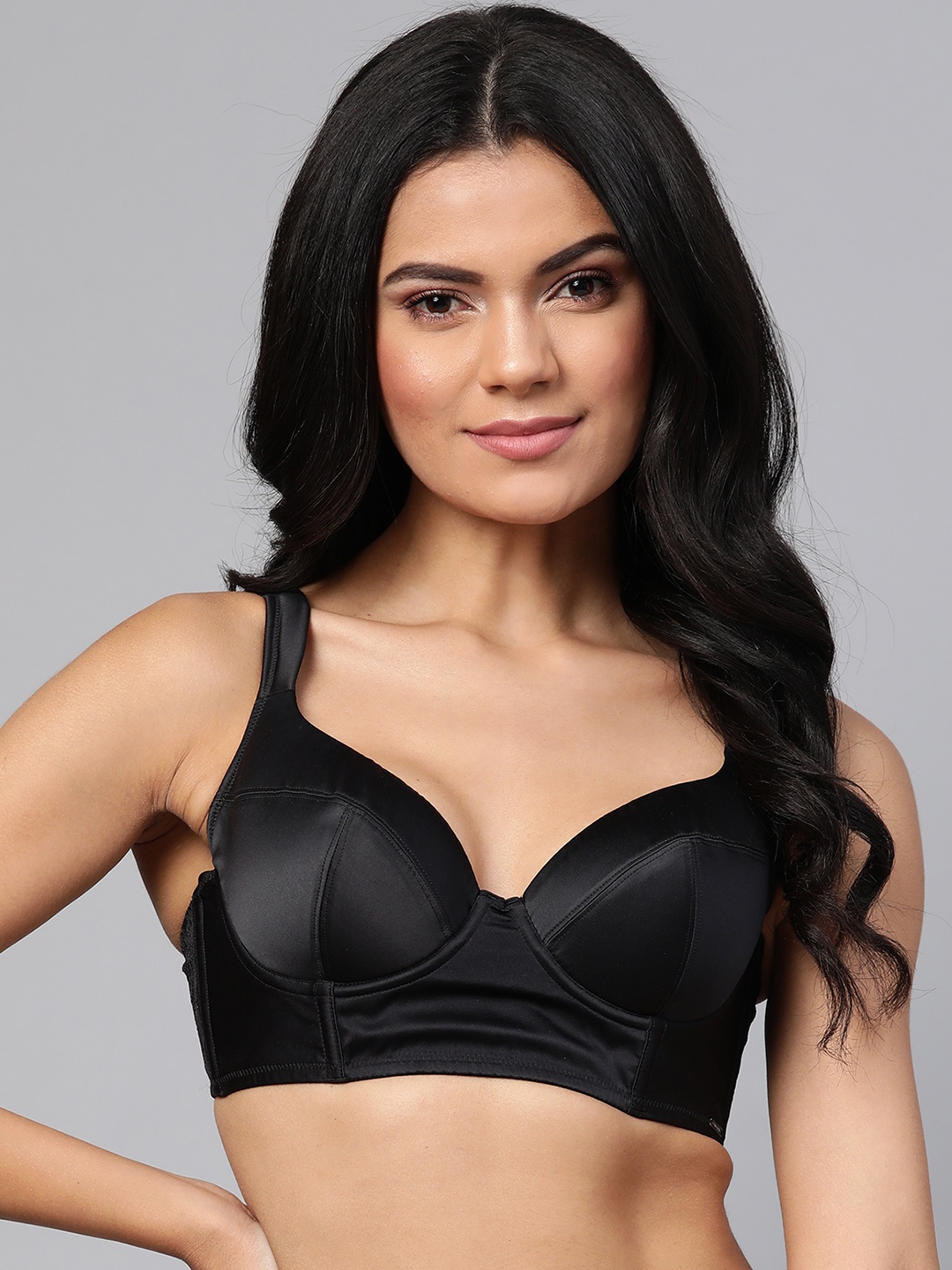 

Marks & Spencer Black Satin Finish Underwired Lightly Padded Everyday Bra T816406