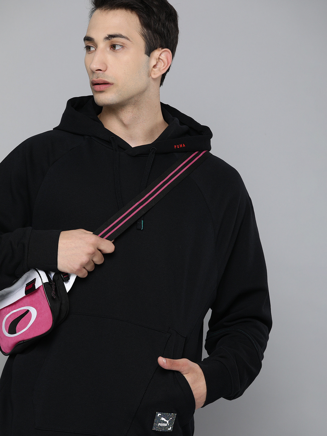 

Puma Men Black Solid RE.GEN Hooded Sweatshirt