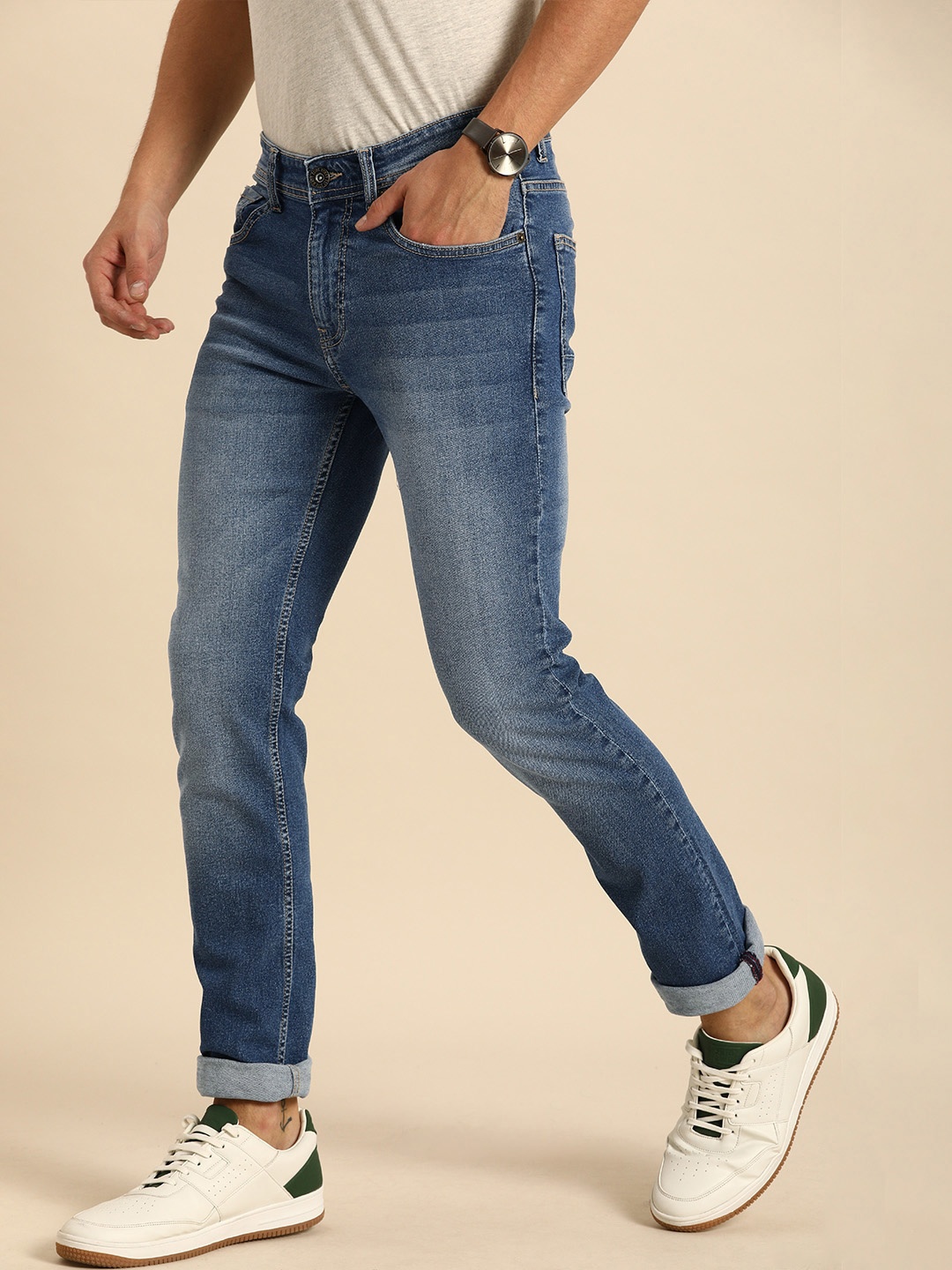 

Being Human Men Blue Slim Fit Mid-Rise Clean Look Stretchable Jeans
