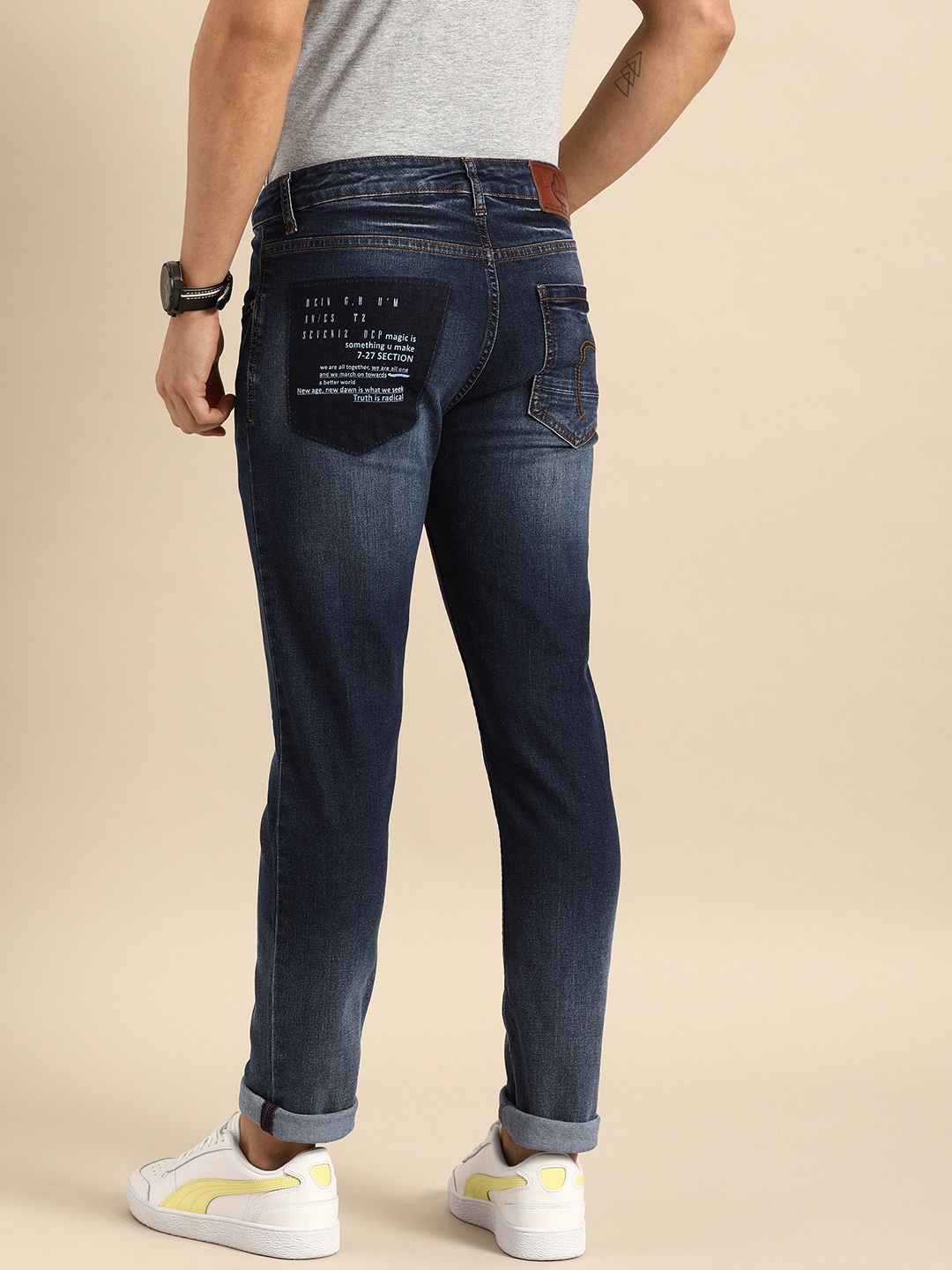 

Being Human Clothing Men Blue Skinny Fit Mid-Rise Clean Look Stretchable Jeans