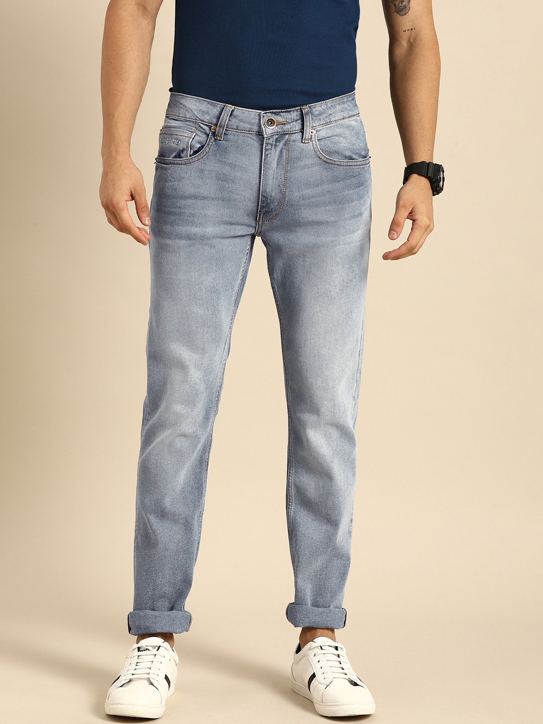 

Being Human Men Blue Skinny Straight Fit Mid-Rise Clean Look Stretchable Jeans