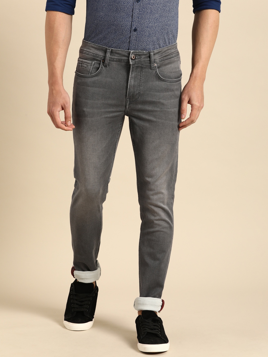 

Being Human Men Grey Skinny Fit Mid-Rise Clean Look Stretchable Jeans