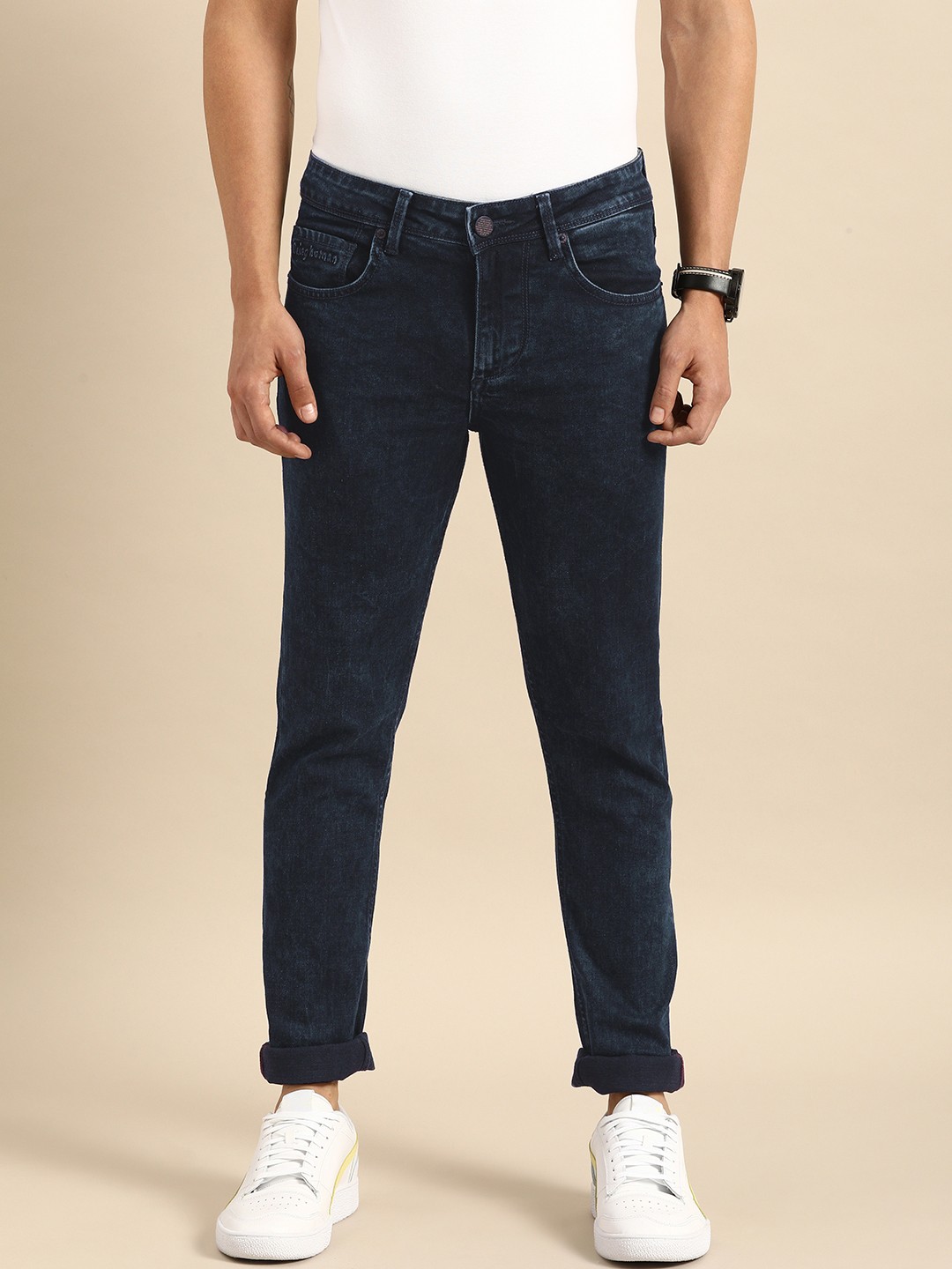 

Being Human Clothing Men Blue Skinny Fit Mid-Rise Clean Look Stretchable Jeans