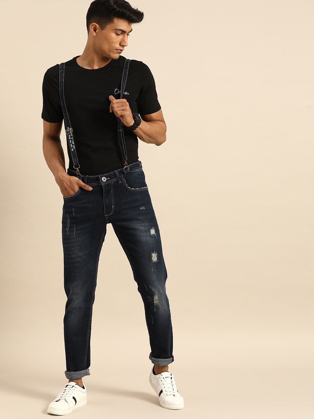 

Being Human Men Blue Skinny Fit Mid-Rise Mildly Distressed Stretchable Jeans