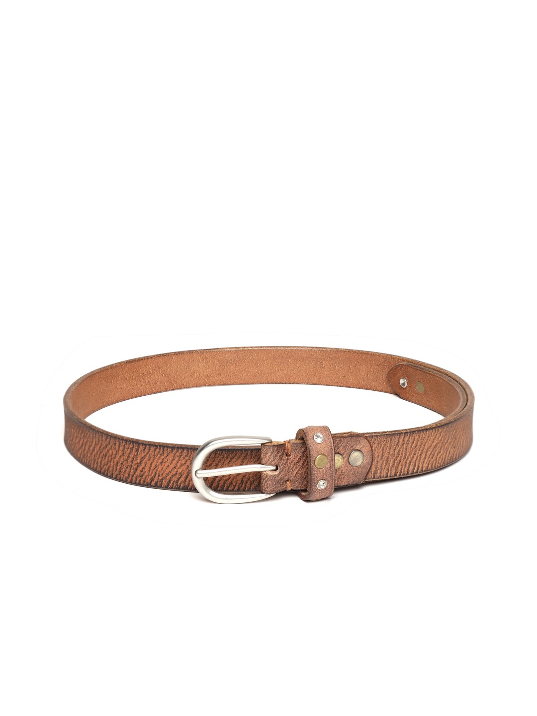 

SASSAFRAS Women Brown & Black Printed Leather Belt
