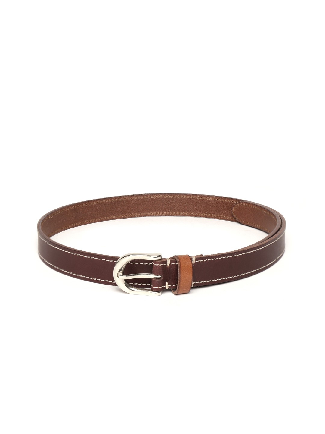 

SASSAFRAS Women Coffee Brown Solid Leather Belt