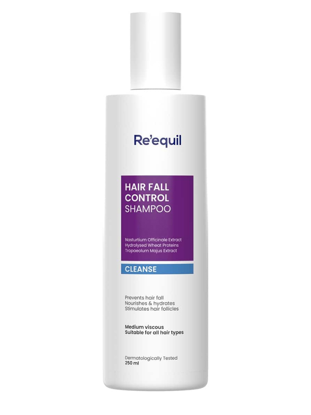 

Reequil Hair Fall Control Shampoo with Vitamin B3 & B5 & B7 250 ml, Purple