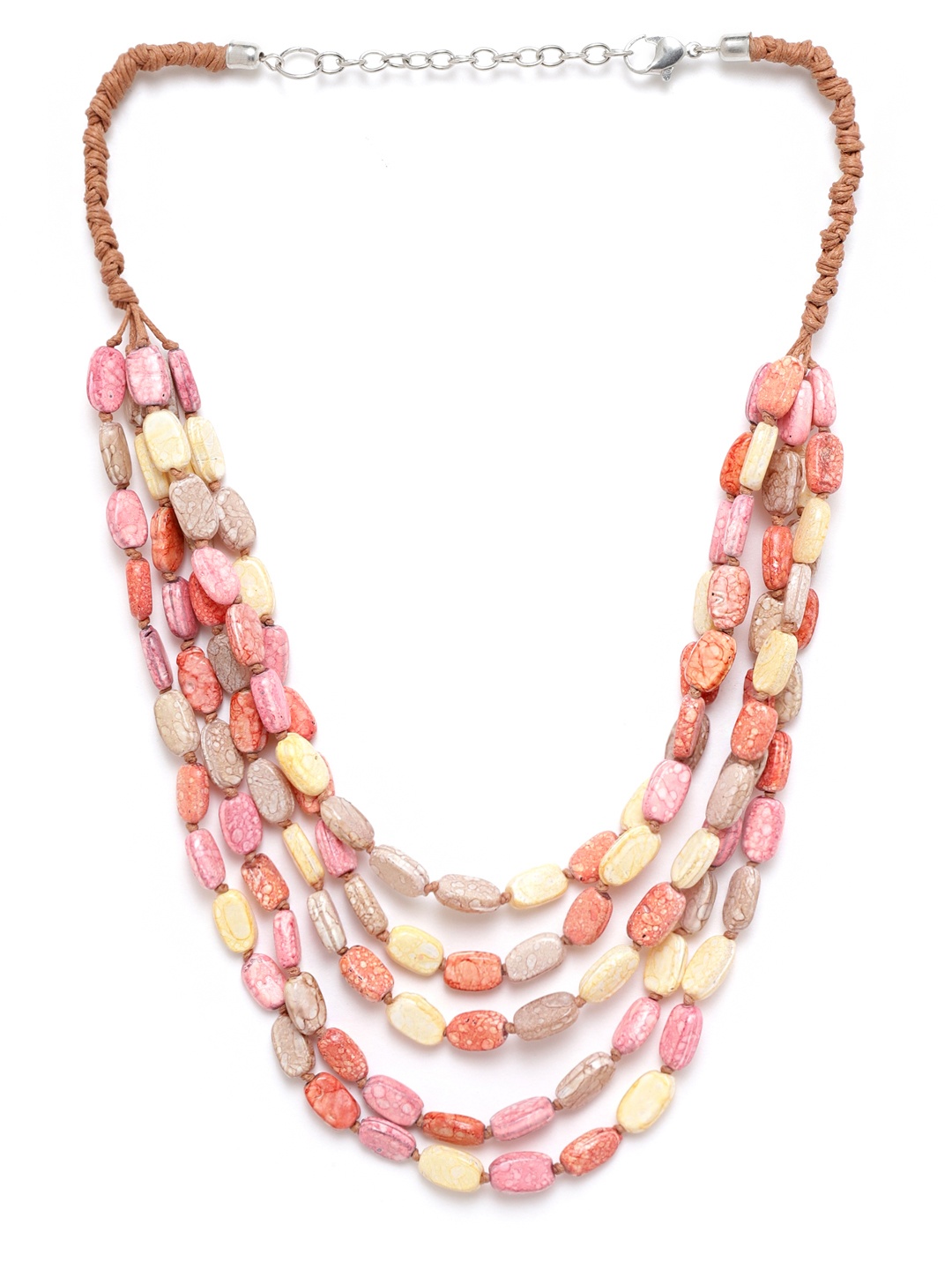 

RICHEERA Multicoloured Beaded Layered Necklace, Multi