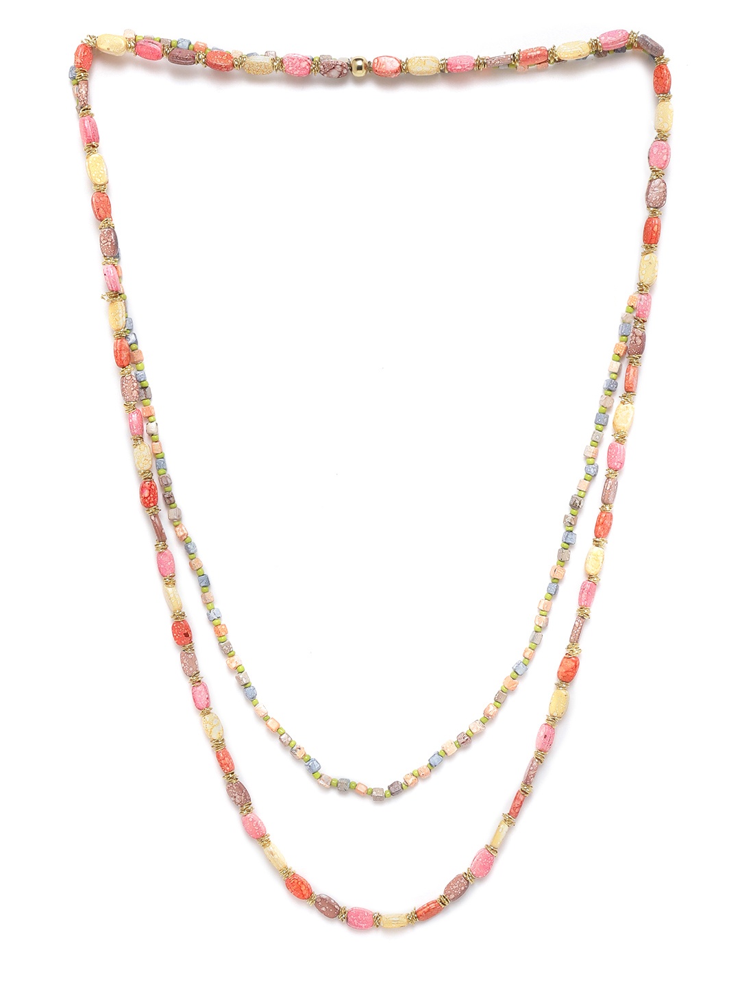 

RICHEERA Multicoloured Beaded Dual-Stranded Necklace, Multi