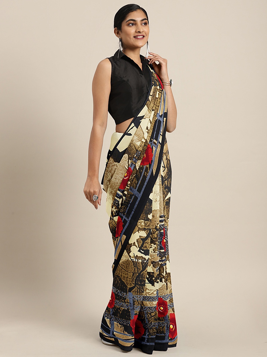 

KALINI Multicoloured Printed Saree, Multi