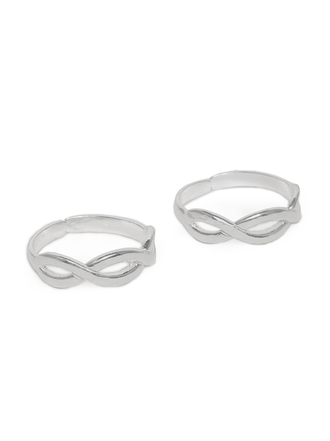 

ZAYN Set of 2 92.5 Sterling Silver-Plated Adjustable Toe Rings
