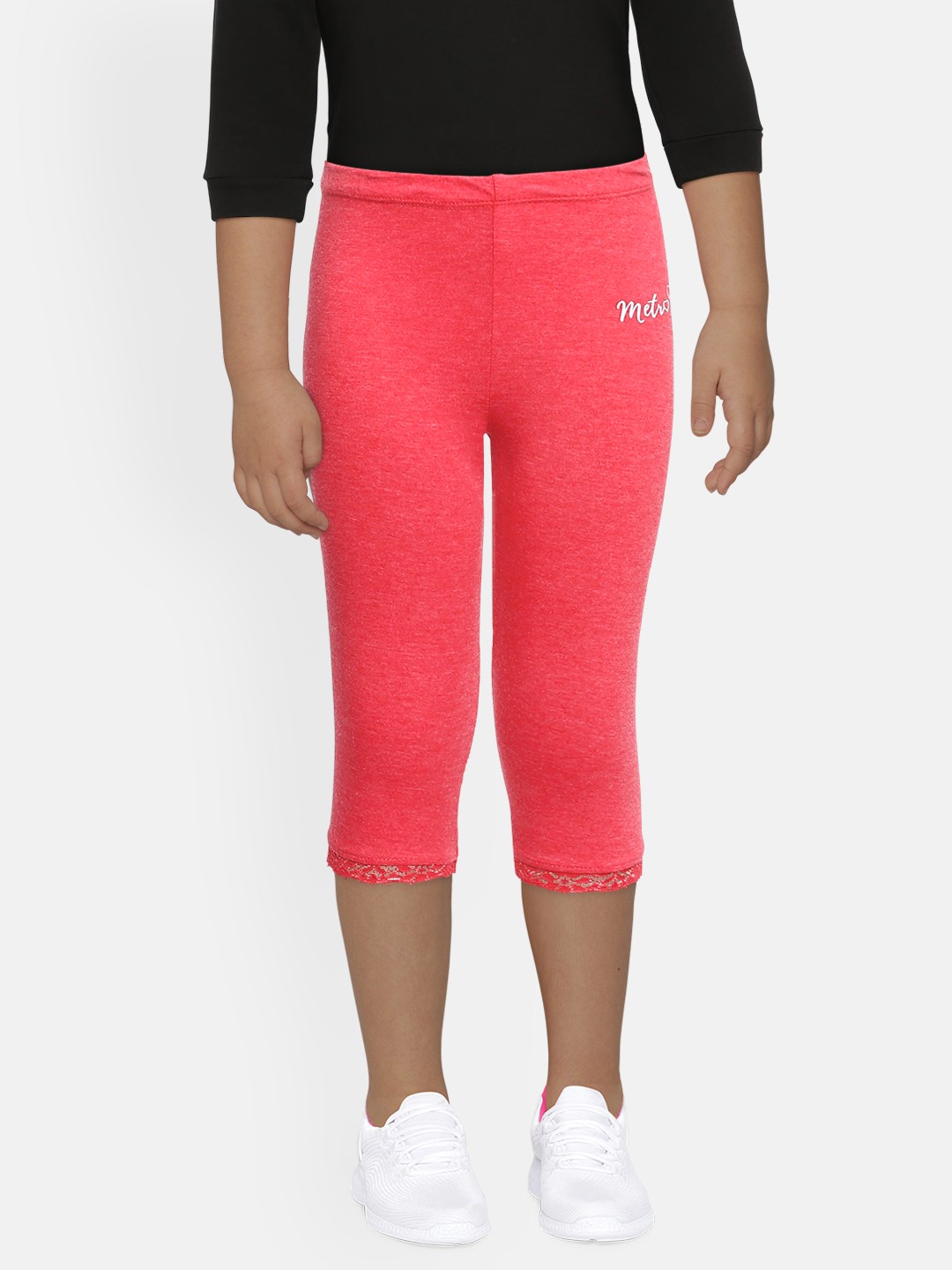 

METRO KIDS COMPANY Girls Red Solid Leggings
