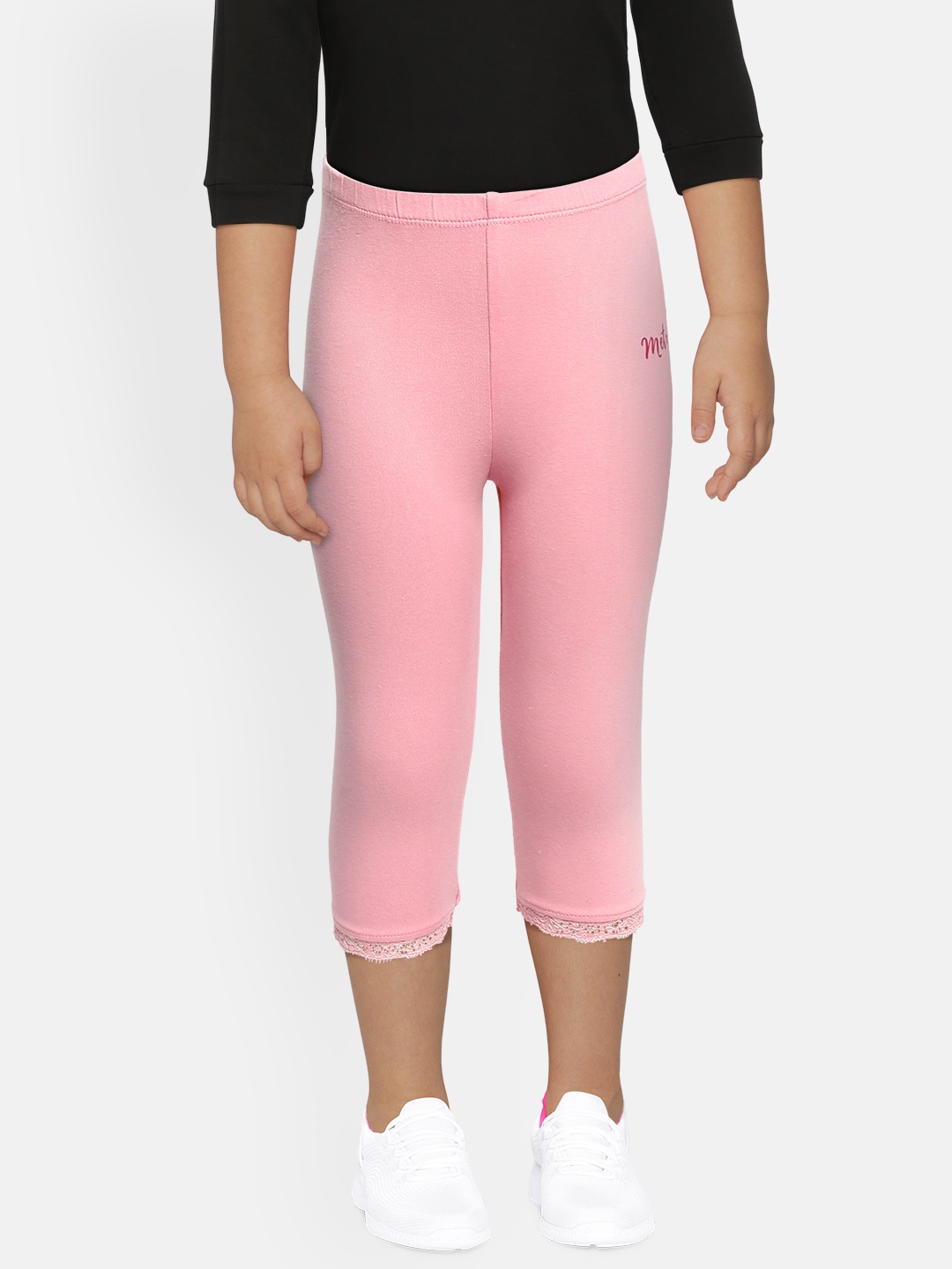 

METRO KIDS COMPANY Girls Pink Solid Leggings